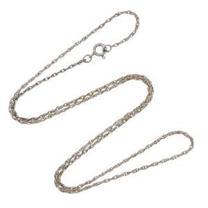 Estate Sterling Silver 925 1.3mm Rope Link Chain Necklace 18"
